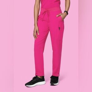 Mandala Scrubs Shocking Pink Cargo Pant